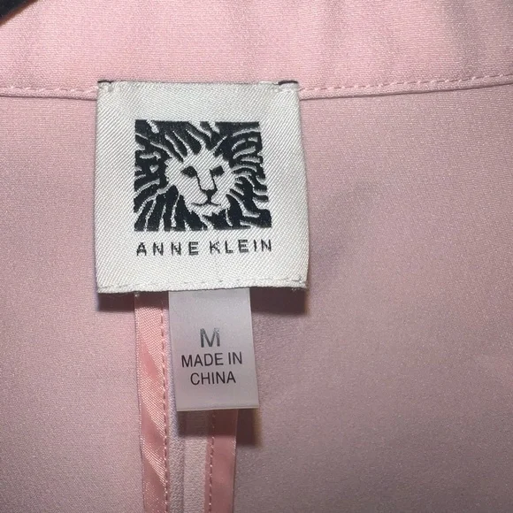 Anne Klein Blush Faux Double-Breasted Jacket With Patch Pockets Size Medium - Picture 4 of 7